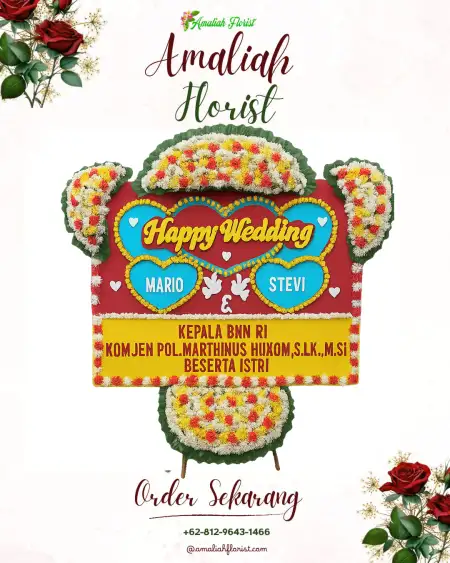 Papan Bunga Pernikahan Bingkeng